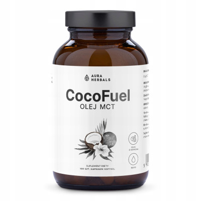 COCO FUEL olej kokosowy MCT 2000mg 100kaps wsparcie Metabolizm AURA HERBALS