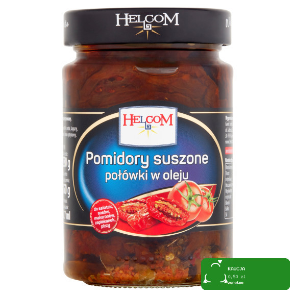Helcom POMIDORY SUSZONE POŁÓWKI w OLEJU do sałatek sosów makaronów 280G