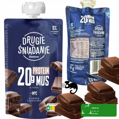 DRUGIE ŚNIADANIE MUS owocowy CZEKOLADOWY +Białko WPC PROTEINOWY 180g