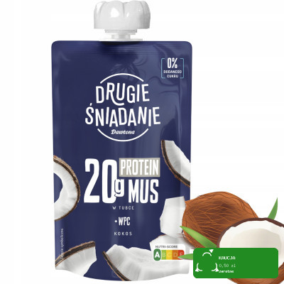 Dawtona DRUGIE ŚNIADANIE MUS PROTEINOWY KOKOS 180g