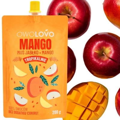 OWOLOVO MANGO  mus owocowy bez dodatku cukru  200g