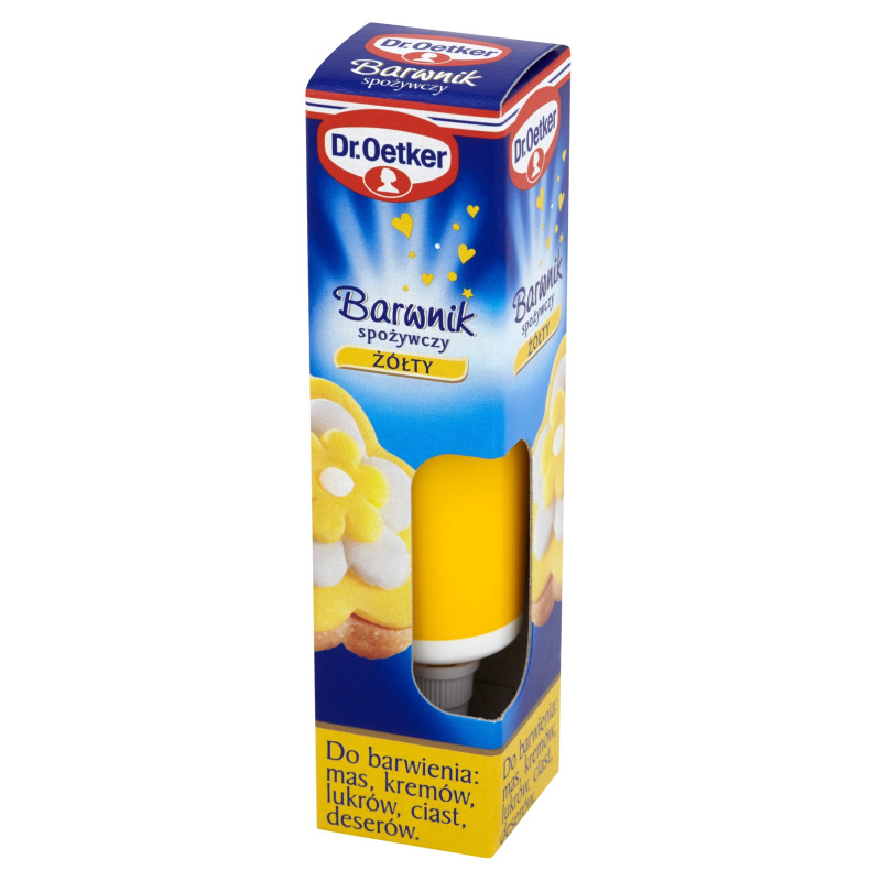 DR.OETKER BARWNIK W ŻELU SPOŻYWCZY ŻÓŁTY do MAS KREMÓW LUKRÓW CIAST 10g