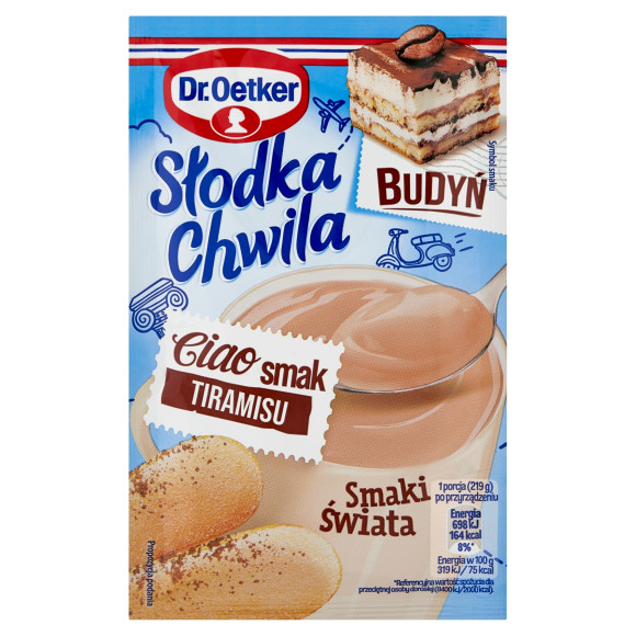 DR.OETKER BUDYŃ SŁODKA CHWILA smaki świata WŁOSKI CIAO smak TIRAMISU 44g