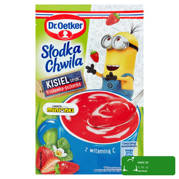 DR.OETKER KISIEL SŁODKA CHWILA MINIONKI TRUSKAWKA POZIOMKA + witaminaC 29g