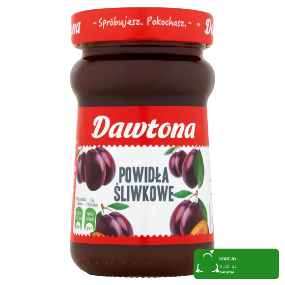 POWIDŁA ŚLIWKOWE ze śliwek węgierek DŻEM MARMOLADA PRZETWÓR 280G DAWTONA