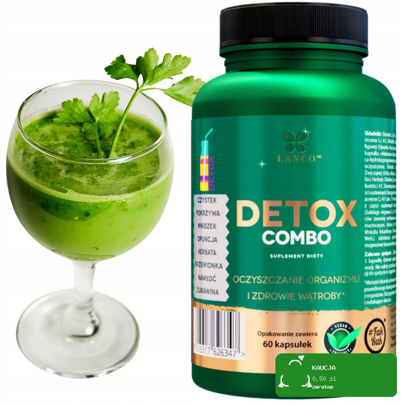 Lanco DETOX COMBO wsparcie OCZYSZCZANIE ORGANIZMU wiele składników 60kaps