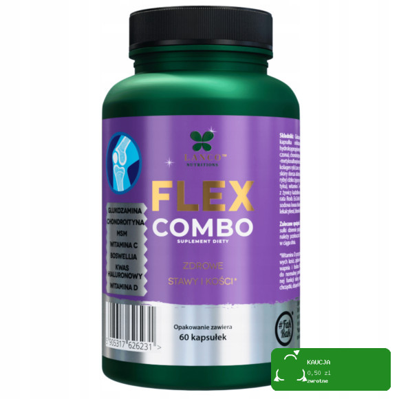 lanco FLEX COMBO NA STAWY Glukozamina Chondroityna MSM Kolagen Wit.C 60kaps
