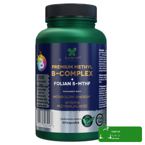 Lanco WITAMINA B COMPLEX METHYL B-COMPLEX + 5MTHF METABOLIZM ENERGIA 60kps