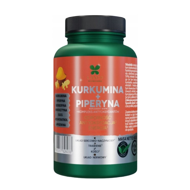 Lanco KURKUMA + PIPERYNA AŻ 1155mg w dawce! ANTYOKSYDANTY ODPORNOŚĆ 60kaps