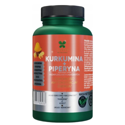 Lanco KURKUMA + PIPERYNA AŻ 1155mg w dawce! ANTYOKSYDANTY ODPORNOŚĆ 60kaps