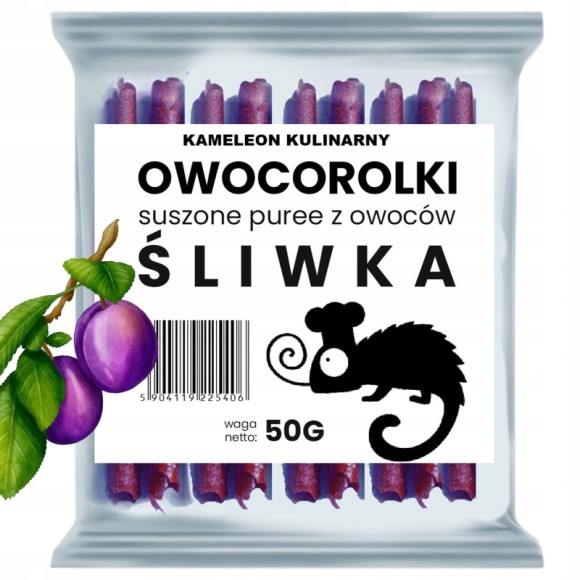 KAMELEON KULINARNY ROLLSY OWOCOWE OWOCOROLKI ŚLIWKA