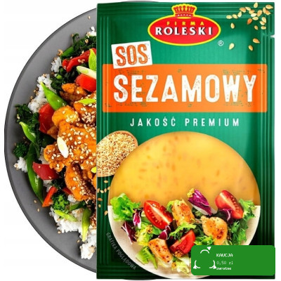 SOS SEZAMOWY Z PRAŻONYM SEZAMEM do kurczaka sałatek saszetka 50g NA RAZ