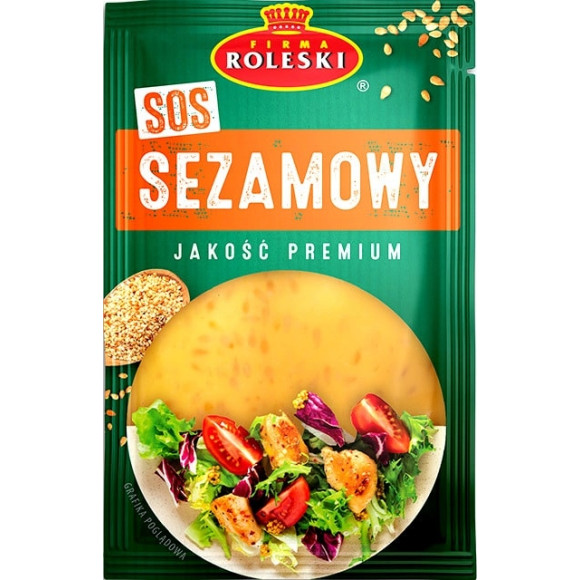 SOS SEZAMOWY Z PRAŻONYM SEZAMEM do kurczaka sałatek saszetka 50g NA RAZ