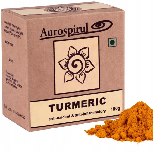 TURMERIC KURKUMA 100G Aurospirul W PROSZKU wsparcie antyoksydanta trawienie