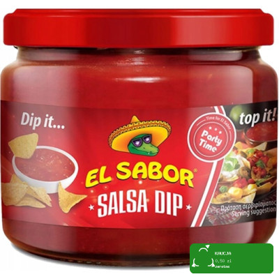 DIP SOS SALSA 315g 0,315KG POMIDOROWO PAPRYKOWA słoik EL SABOR