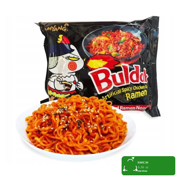 BULDAK DANIE ZUPA MAKARON KOREAŃSKI OSTRY RAMEN HOT KURCZAK 130g