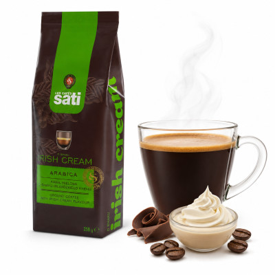 SATI IRISH CREAM KAWA SMAKOWA mielona IRISH CREAM ARABICA 250g mielona