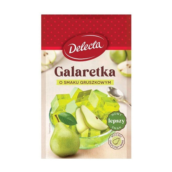 Delecta GALARETKA GRUSZKOWA smak gruszkowy gruszka zielona 70g