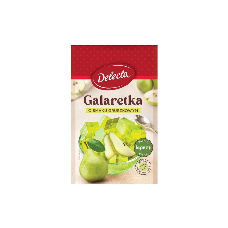 Delecta GALARETKA GRUSZKOWA smak gruszkowy gruszka zielona 70g