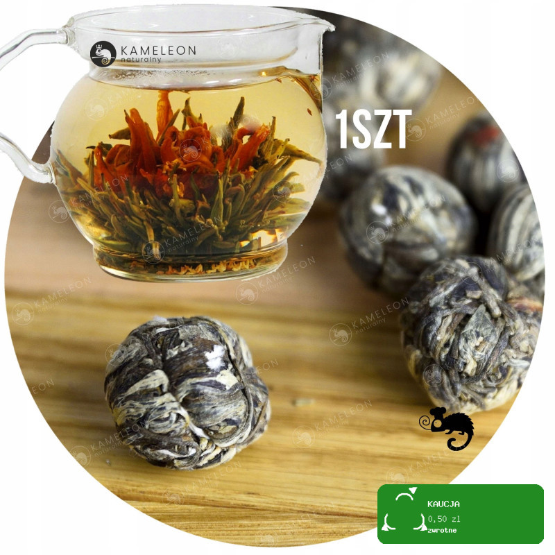 HERBATA KWITNĄCA ZIELONA FLOWER BOMB Osmanthus with Lily i lilia 1szt kulka