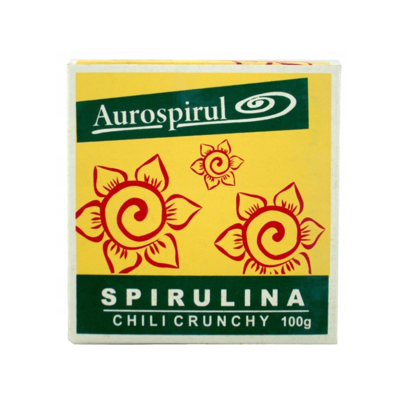 SPIRULINA CHILI CRUNCHY witaminy minerały superfoods 100g 0,1KG AUROSPIRUL