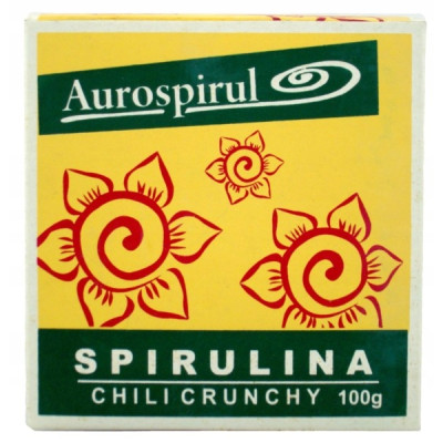 SPIRULINA CHILI CRUNCHY witaminy minerały superfoods 100g 0,1KG AUROSPIRUL