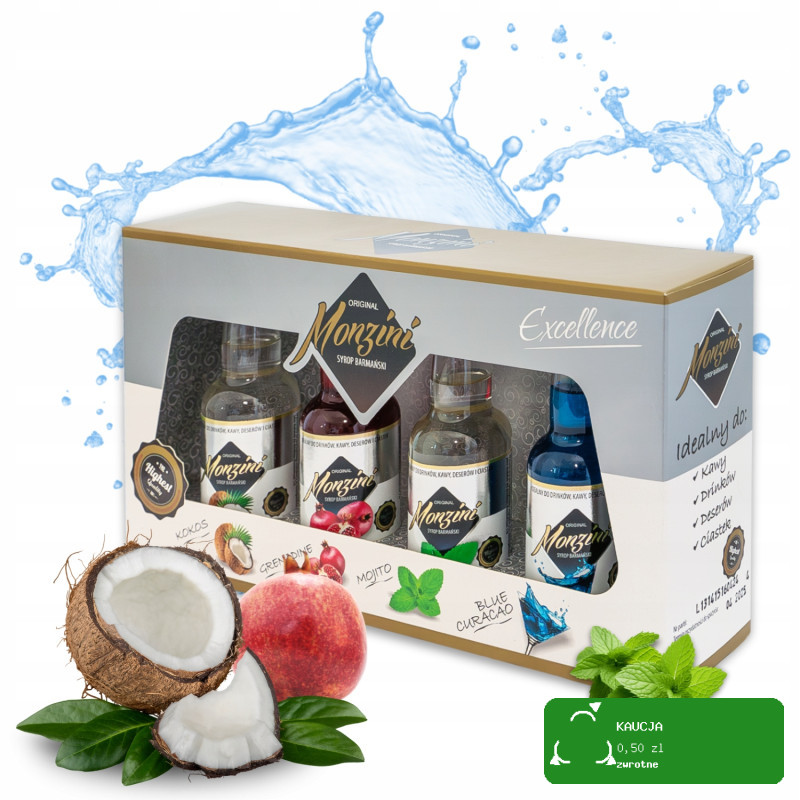 MONZINI - ZESTAW SYROPÓW BARMAŃSKICH 200ml (biały_