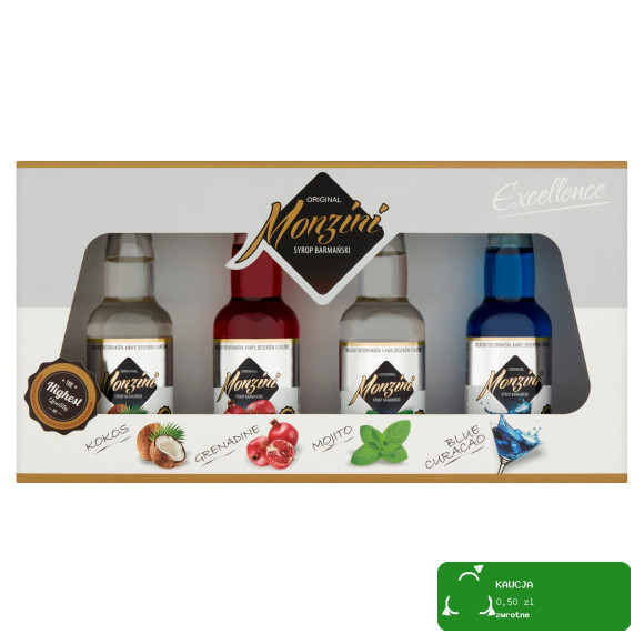 MONZINI - ZESTAW SYROPÓW BARMAŃSKICH 200ml (biały_