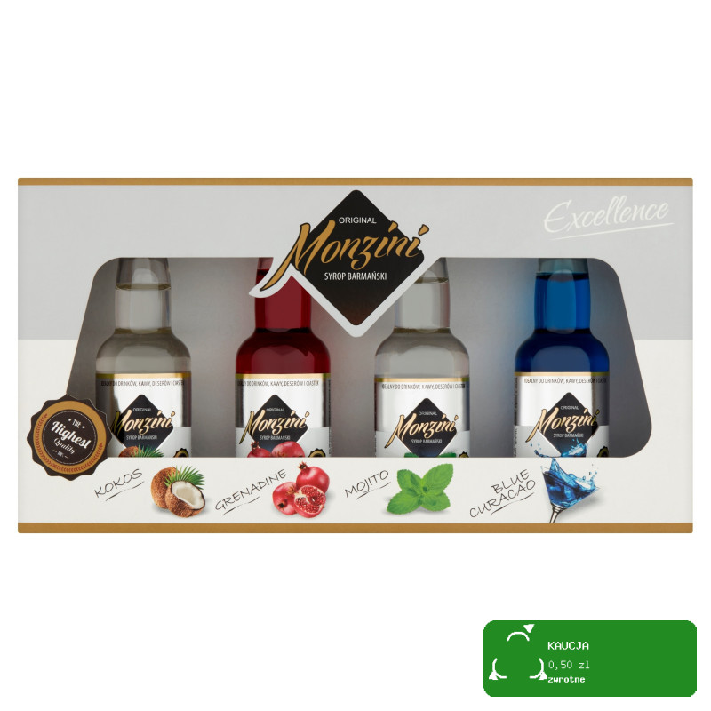 MONZINI - ZESTAW SYROPÓW BARMAŃSKICH 200ml (biały_