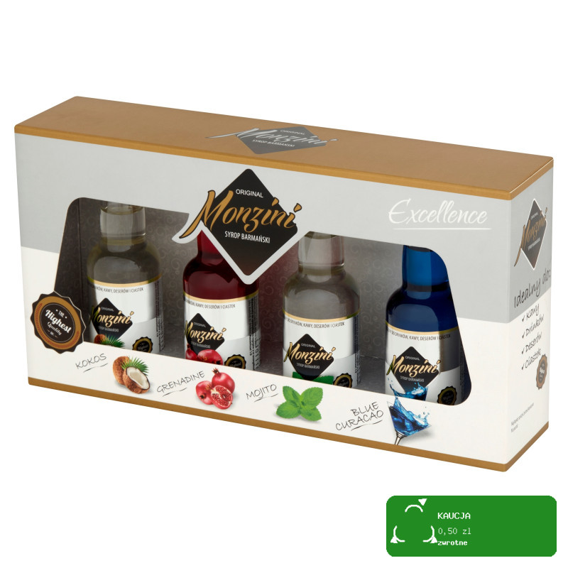 MONZINI - ZESTAW SYROPÓW BARMAŃSKICH 200ml (biały_