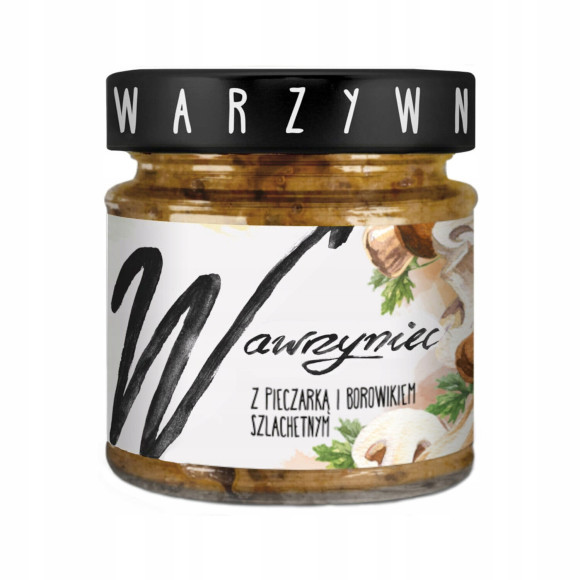 WAWRZYNIEC PASTA WARZYWNA do pieczywa Z PIECZARKĄ I BOROWIKIEM SZLECHATNYM