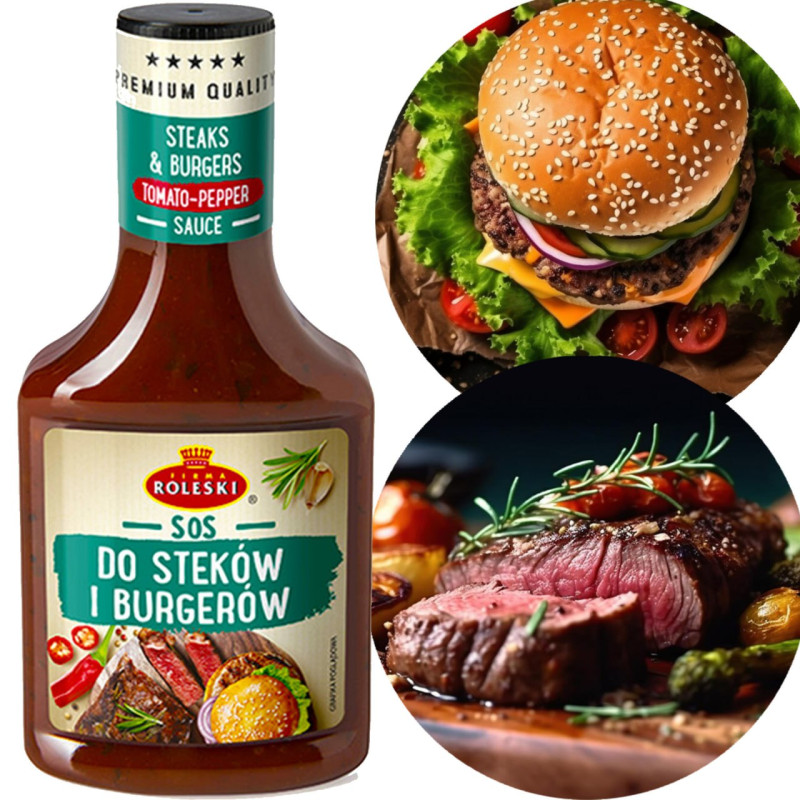 Roleski SOS DO STEKÓW I BURGERÓW pomidorowo - paprykowy 370G