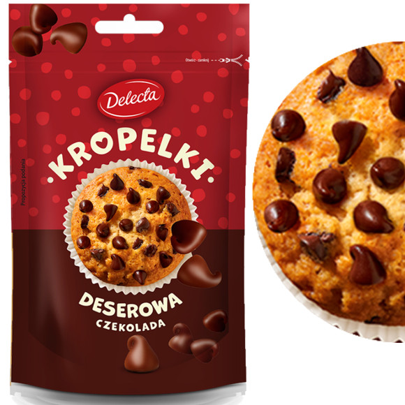 POSYPKA KROPELKI MIX CZEKOLAD Biała Mleczna Deserowa DEKORACJA DO CIAST 80g