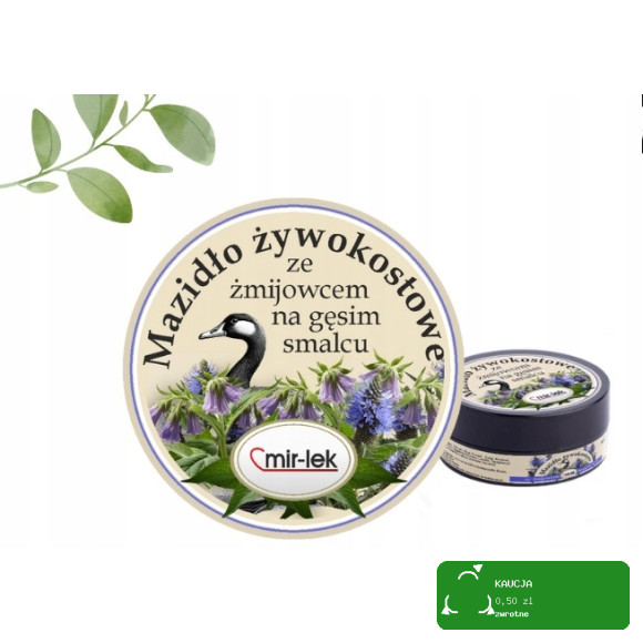 MAZIDŁO ŻYWOKOSTOWE ZE ŻMIJOWCEM NA GĘSIM SMALCU regeneracja bóle mięśni