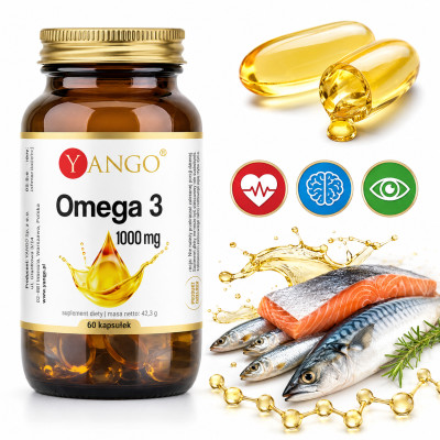 Yango OMEGA-3 1000 mg 60 kapsułek KWASY TŁUSZCZOWE wsparcie SERCE MÓZG