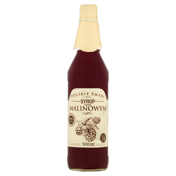 Polskie Smaki SYROP O SMAKU MALINOWYM Malinowy MALINA 500ml