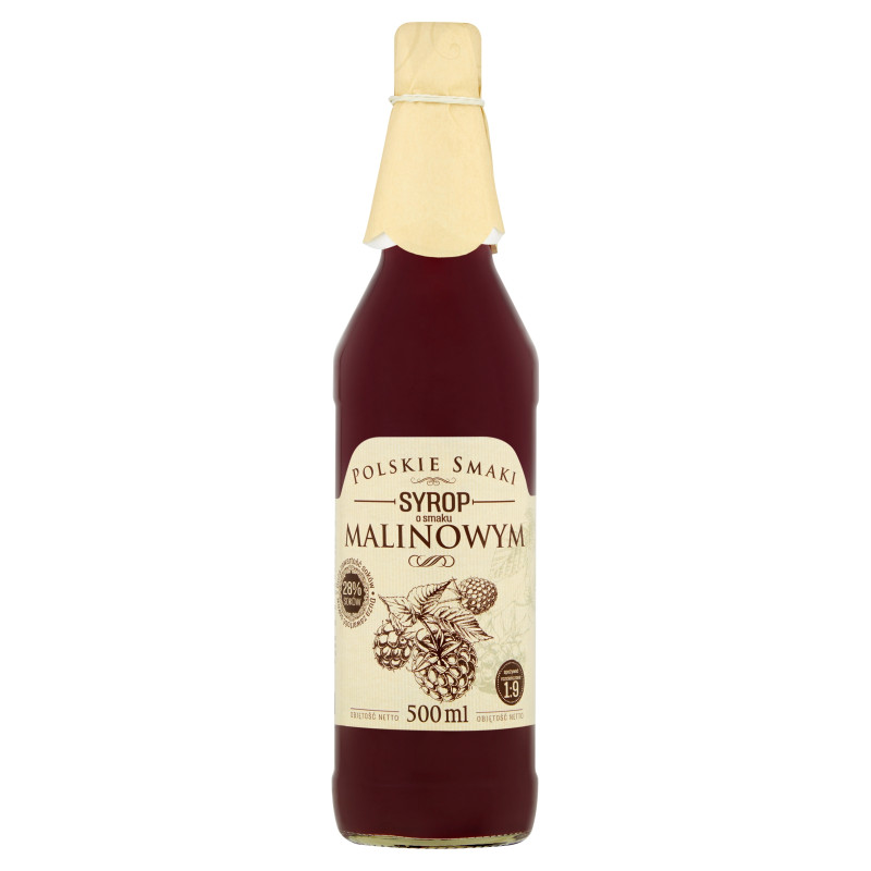 Polskie Smaki SYROP O SMAKU MALINOWYM Malinowy MALINA 500ml