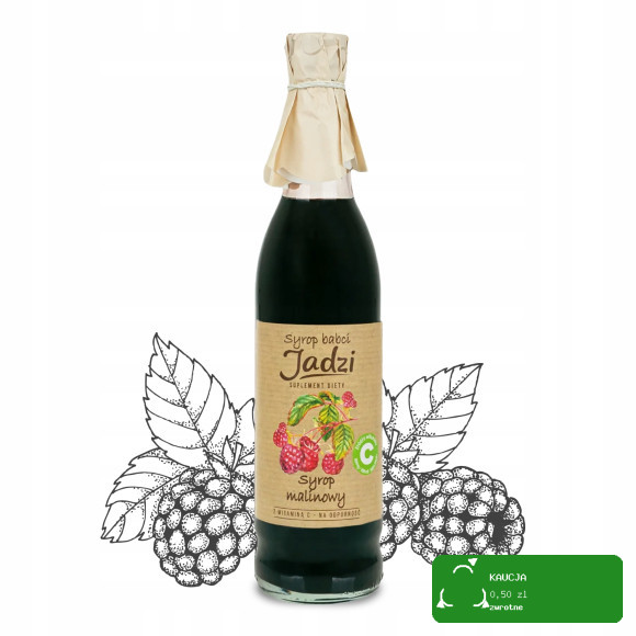 SYROP BABCI JADZI MALINOWY MALINA z witaminą C na odporność 420ml