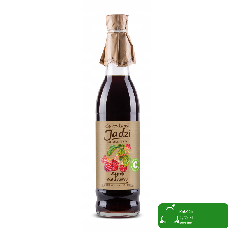 SYROP BABCI JADZI MALINOWY MALINA z witaminą C na odporność 420ml