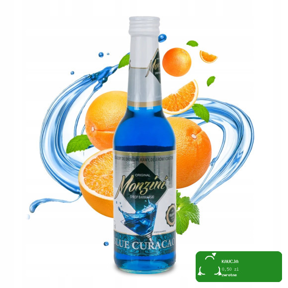 MONZINI - SYROP BARMAŃSKI - BLUE CURACAO 320ml