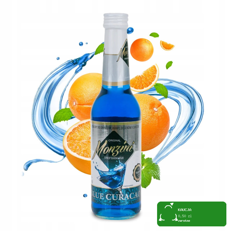 MONZINI - SYROP BARMAŃSKI - BLUE CURACAO 320ml