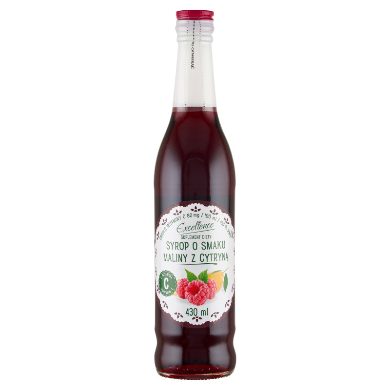 SYROP MALINOWY Z CYTRYNĄ MALINOWO CYTRYNOWY 430ml EXCELLENCE PORY ROKU