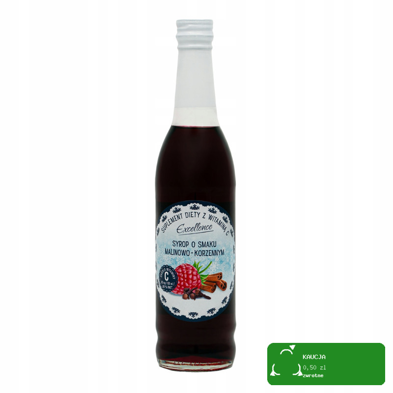 SYROP MALINOWO KORZENNY MALINOWY + goździk cynamon imbir 430ml EXCELLENCE