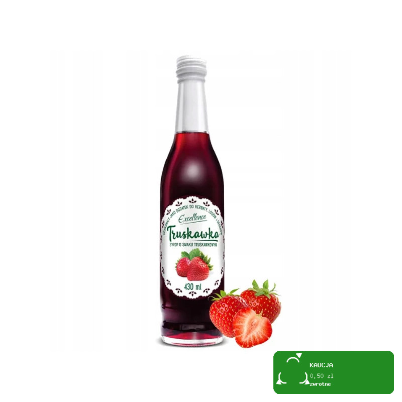 SYROP TRUSKAWKOWY o smaku TRUSKAWKI TRUSKAWKOWYM 430ml EXCELLENCE PORY ROKU