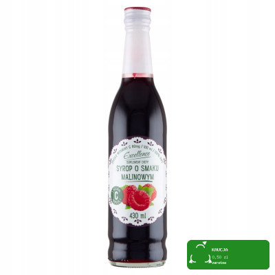 SYROP MALINOWY O SMAKU MALINOWYM z WITAMINĄ C 430ml EXCELLENCE PORY ROKU