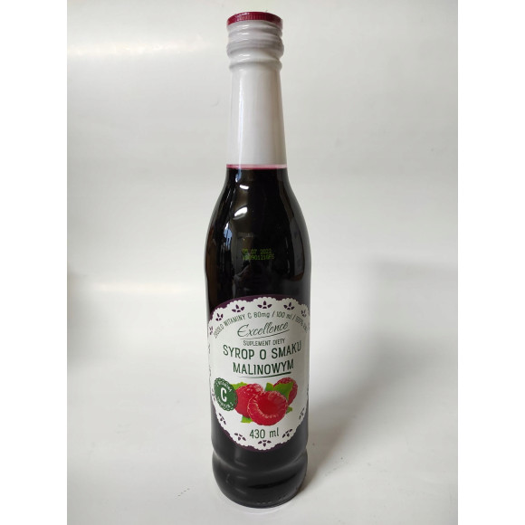 SYROP MALINOWY O SMAKU MALINOWYM z WITAMINĄ C 430ml EXCELLENCE PORY ROKU