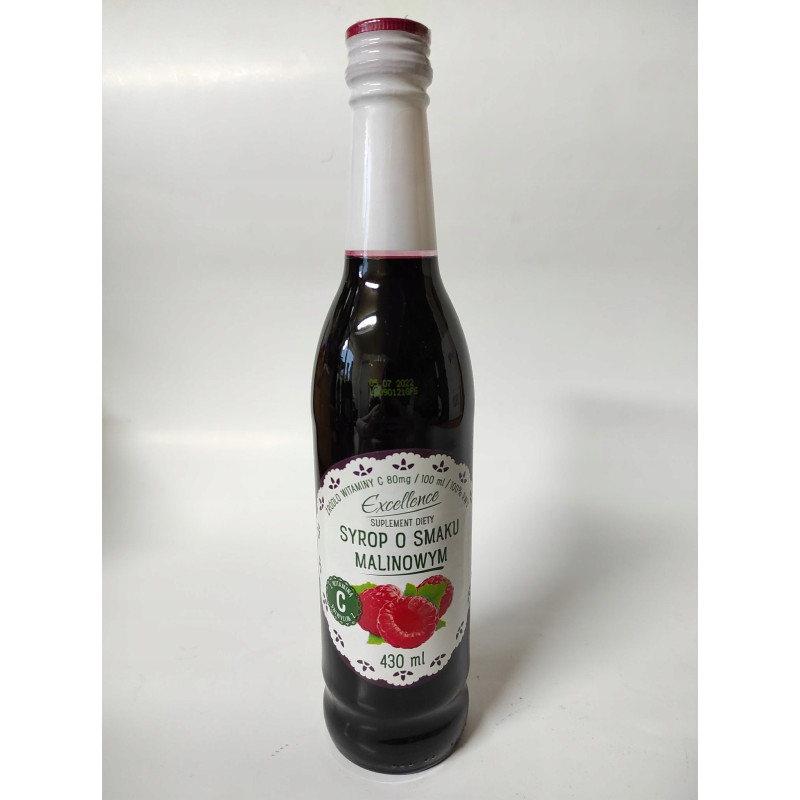 SYROP MALINOWY O SMAKU MALINOWYM z WITAMINĄ C 430ml EXCELLENCE PORY ROKU