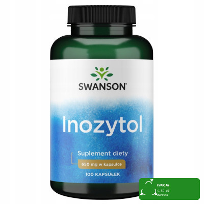 Swanson INOZYTOL 650mg WITAMINA B8 100kaps wsparcie U. NERWOWY SAMOPOCZUCIE