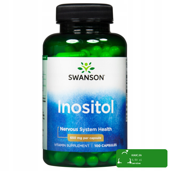 Swanson INOZYTOL 650mg WITAMINA B8 100kaps wsparcie U. NERWOWY SAMOPOCZUCIE