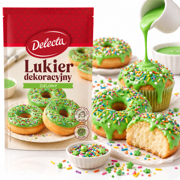 Delecta LUKIER ZIELONY dekoracyjny 80g  do ciast ciastek